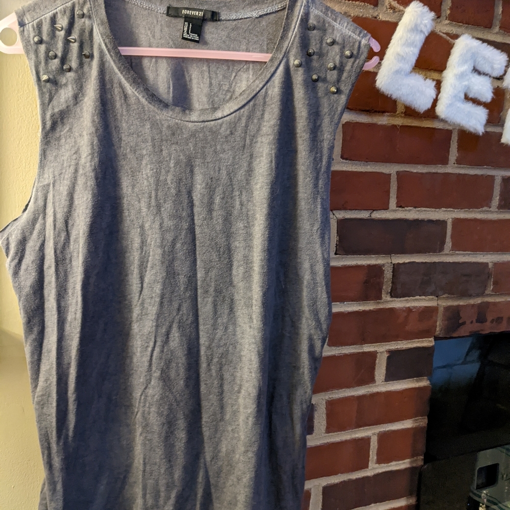 ✨BUNDLE 3+ tanks for $5 each!!  Spiked shoulder muscle tank